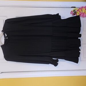 Nine West Black Long Sleeve Swing Dress